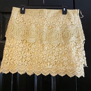 Lace Free People Mini Skirt